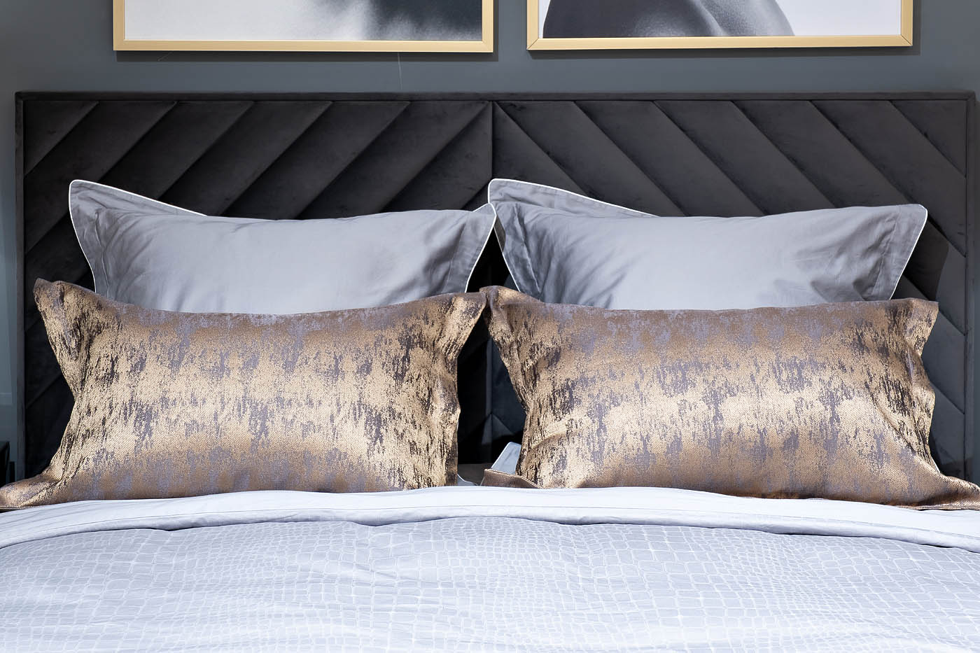 Комплект из 2х декоративных наволочек HOUSTON 50х70см золотой Garda Decor 121GD-10001