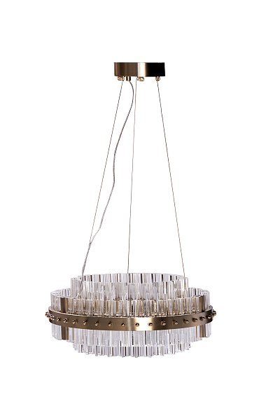 Люстра подвесная прозрачное стекло/золото Garda Decor 91GH-30864
