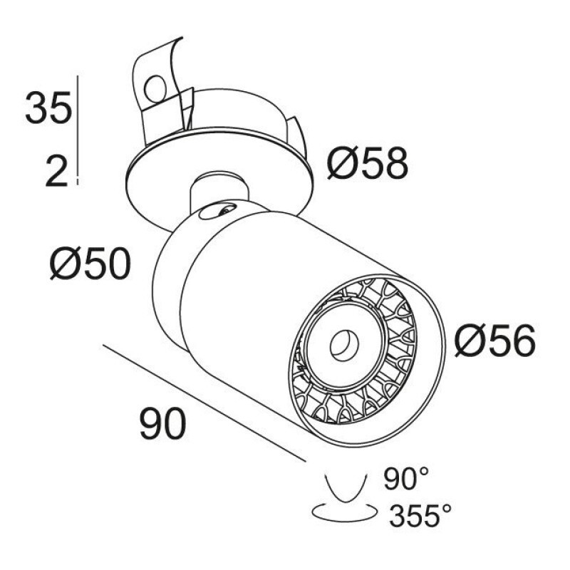 Встраиваемый потолочный светильник Delta Light SPY CLIP Hi