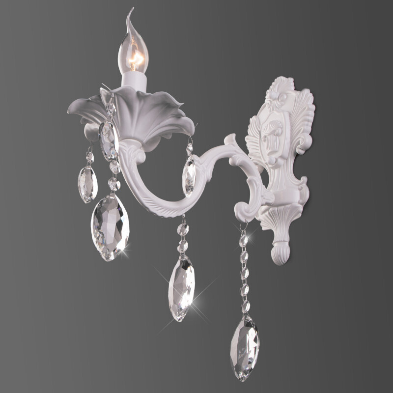 Бра Eurosvet 10108/1 белый/прозрачный хрусталь Strotskis