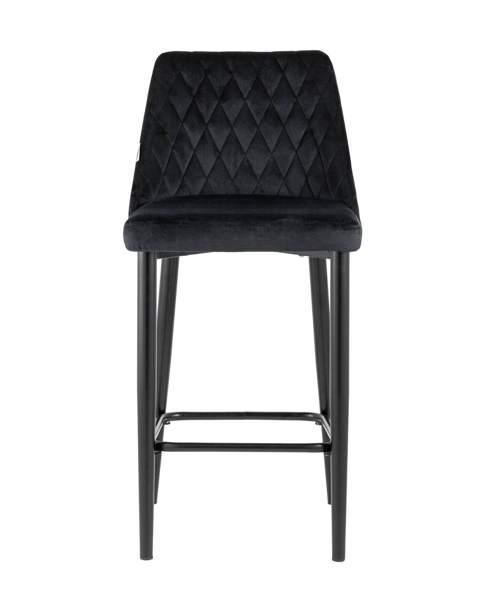 Стул полубарный Диего велюр черный Stool Group
