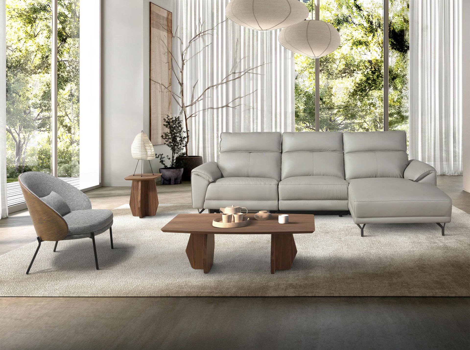 Угловой квадратный столик 2143 из ореха Angel Cerda