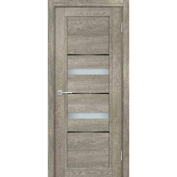 Межкомнатная дверь Graf ТЕХНО-802 белый сатинат, черный лакобель Гриджио (2000 х 600)