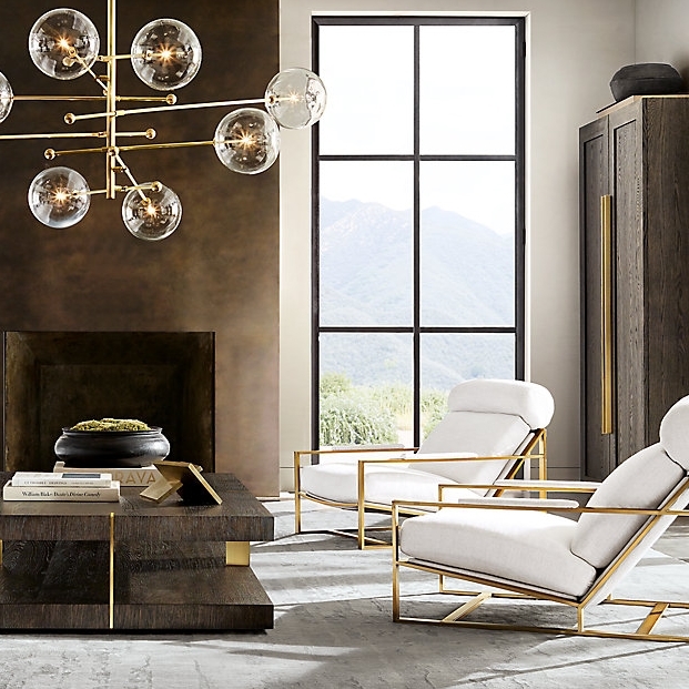 Люстра Restoration Hardware Glass Globe Mobile 79" Polished Black