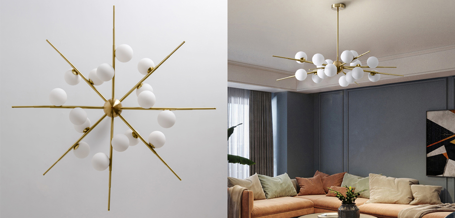 Люстра Cherry Bomb 16 Balls Gold By Imperiumloft