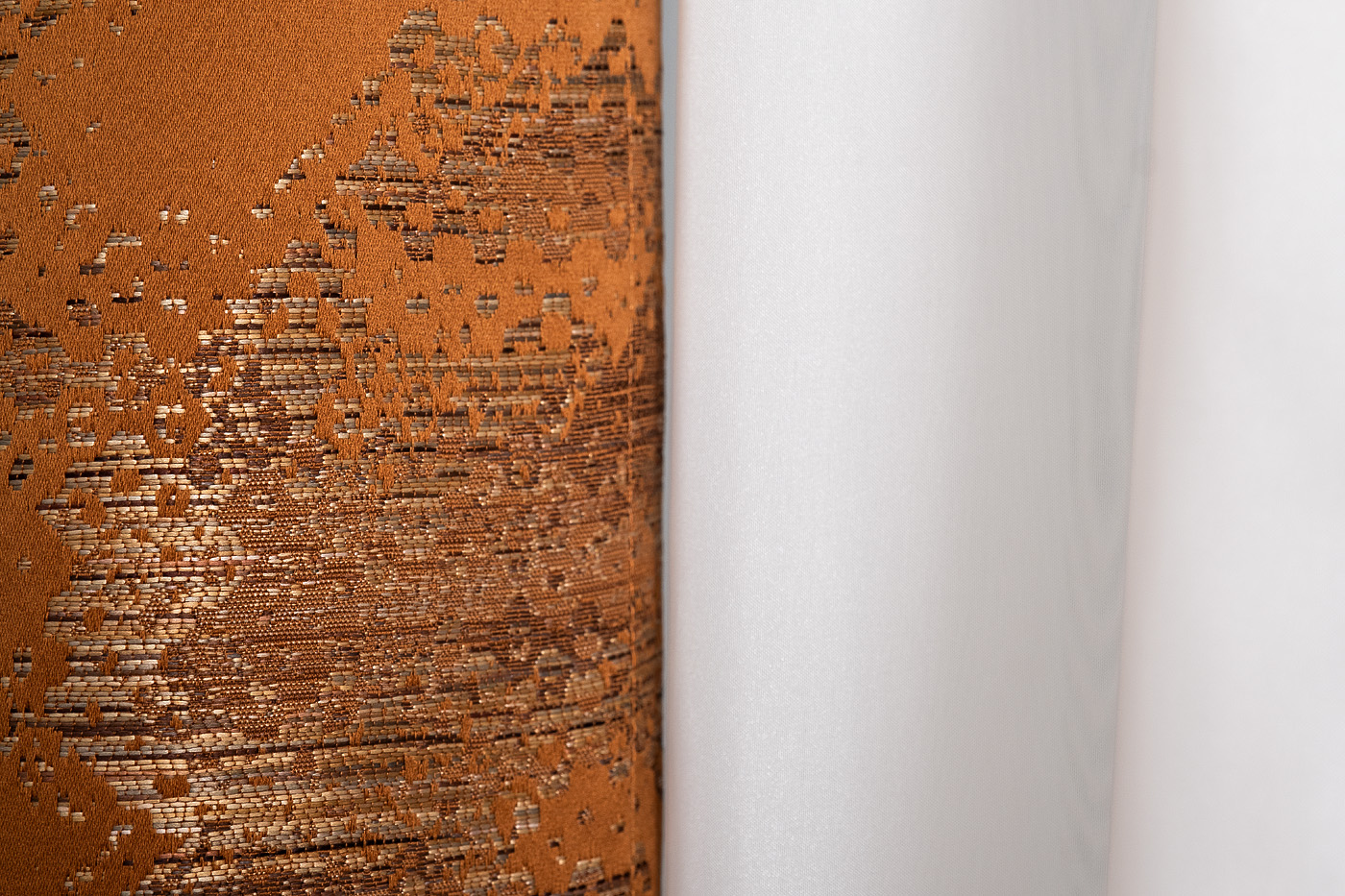 Портьера BROMLEY 275х260см оранжевая Garda Decor 121GD-00006/1