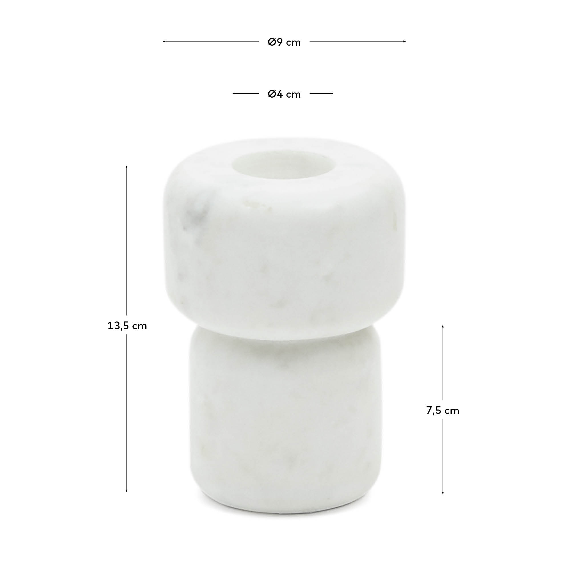Signe Малый подсвечник из белого мрамора 12 см La Forma (ex Julia Grup)