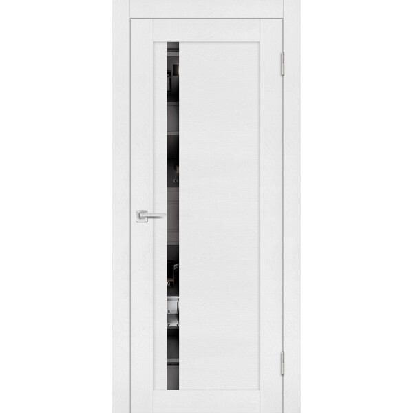 Межкомнатная дверь Graf PST-8 Зеркало тонированное белый ясень (2000 х 800)