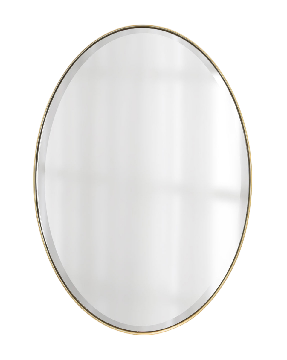 Золотое овальное зеркало Хоган Louvre Home DWM210824PND