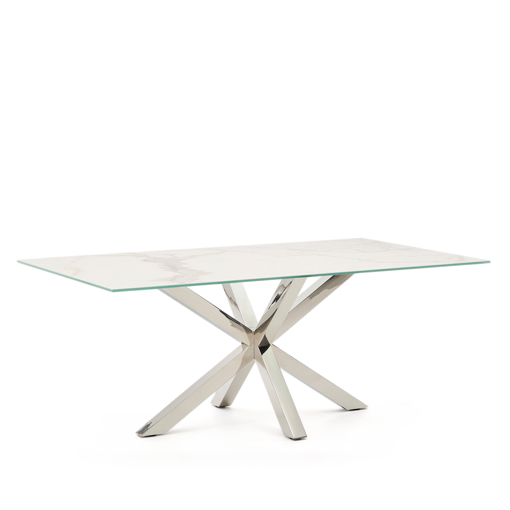 Стол Argo из керамики Iron Moss и ножками из нержавеющей стали 200 x 100 см La Forma (ex Julia Grup)