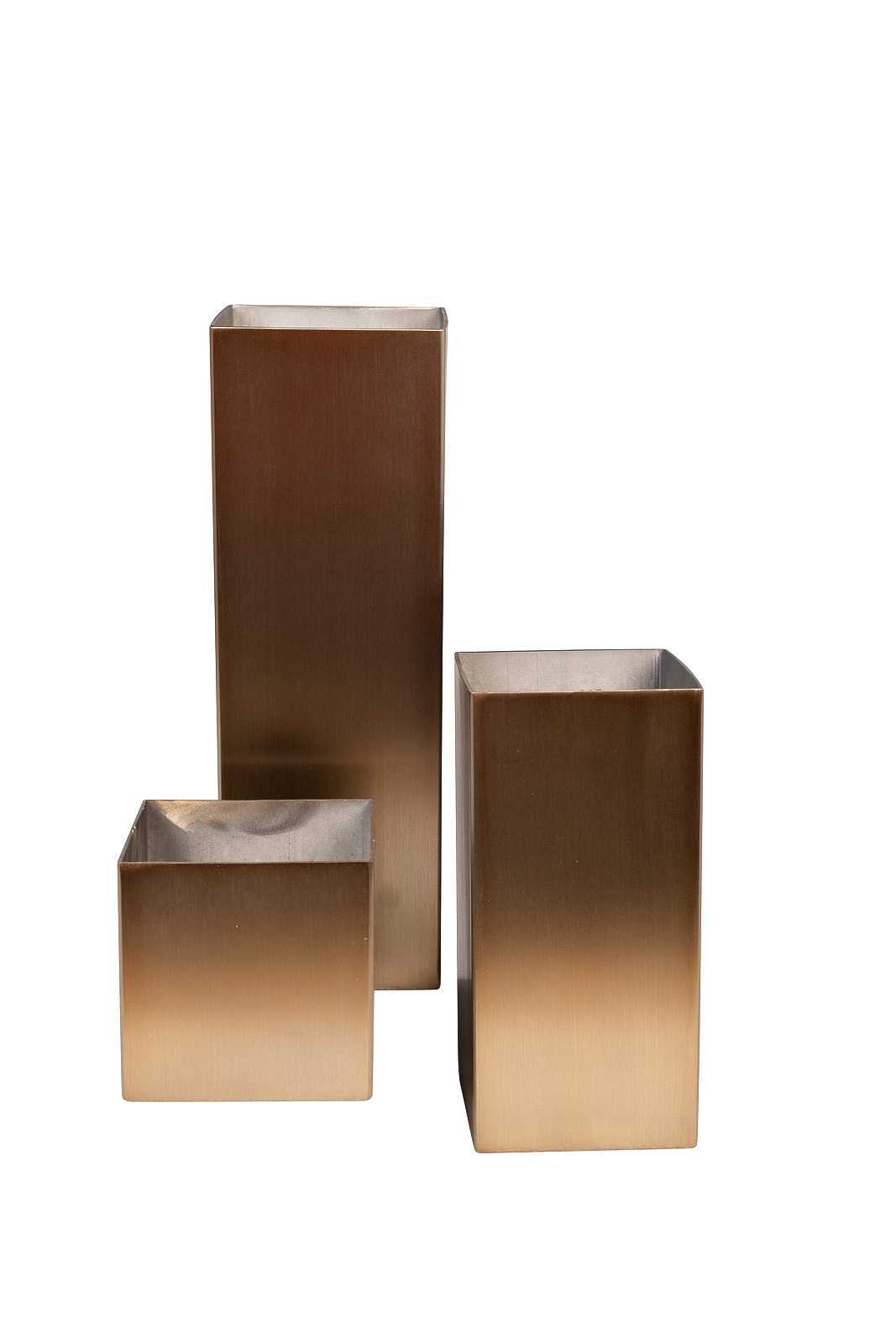 Ваза нерж.ст/мат.бронза 10*10*10 Garda Decor 58DB-38002