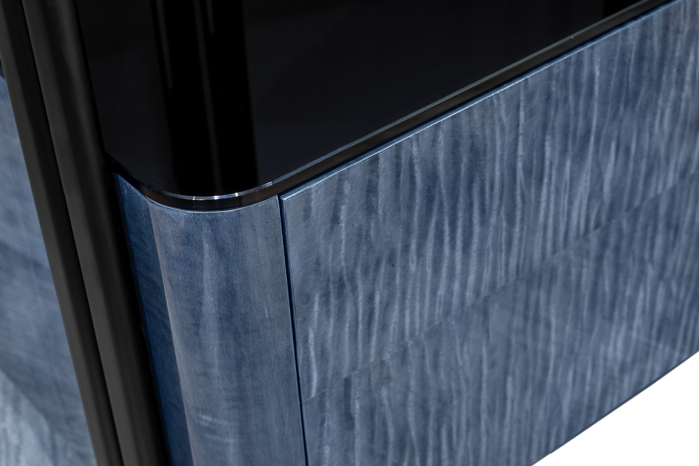 Стеллаж Chivaz с полками из черного стекла Garda Decor 58DB-SH20023B