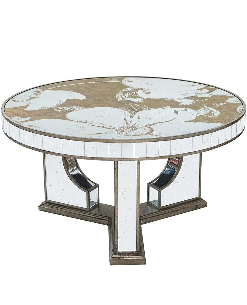 Столик кофейный с зеркальными панелями Магнолия Glasar A86885