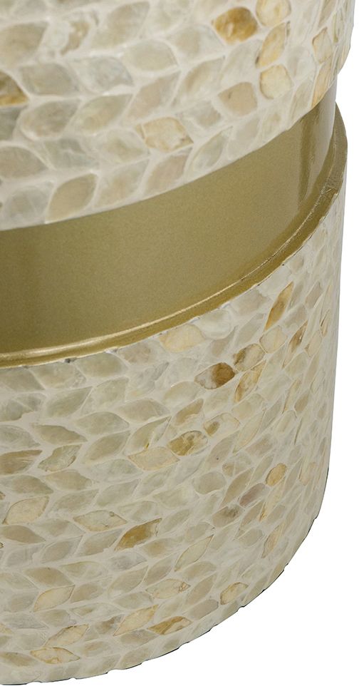 Столик акцентный с отделкой раковинами устриц Glasar 48744