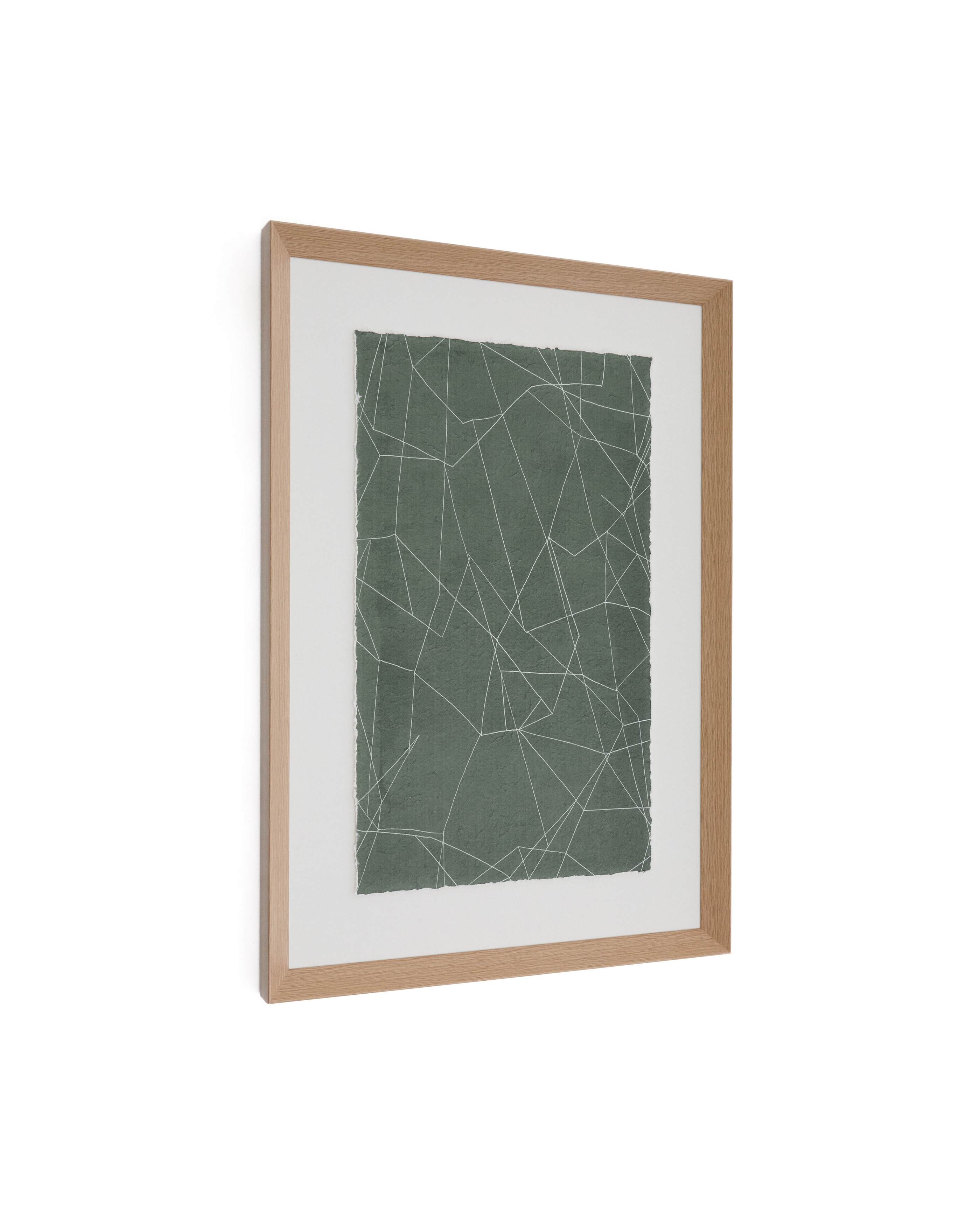 Durkan Абстрактная картина на переработанной бумаге зеленая 100 x 70 см La Forma (ex Julia Grup)