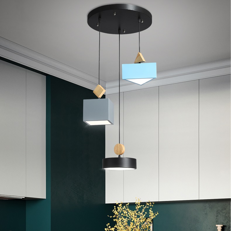 Светодиодная люстра DENIZA L3 Gray Blue Black by ImperiumLoft