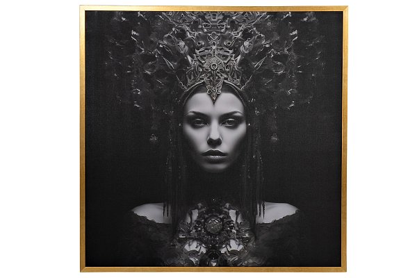 Холст Царица в золотом багете Garda Decor 89VOR-QUEEN/1