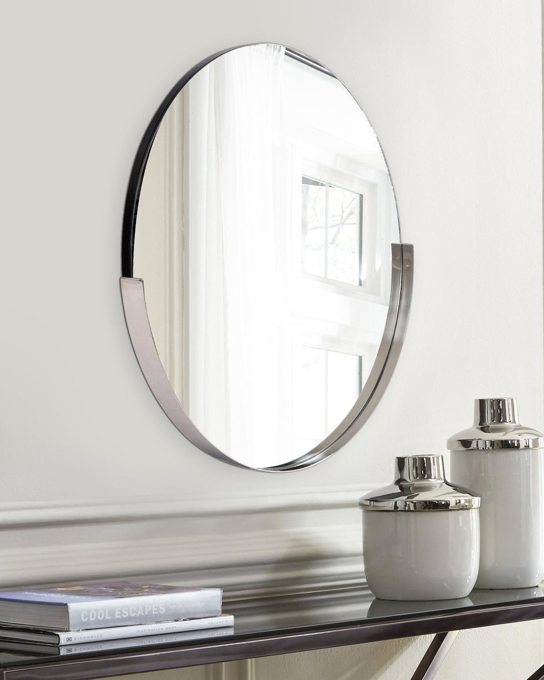 Серебряное настенное зеркало Хамбл Louvre Home LHDWM281123ZYH