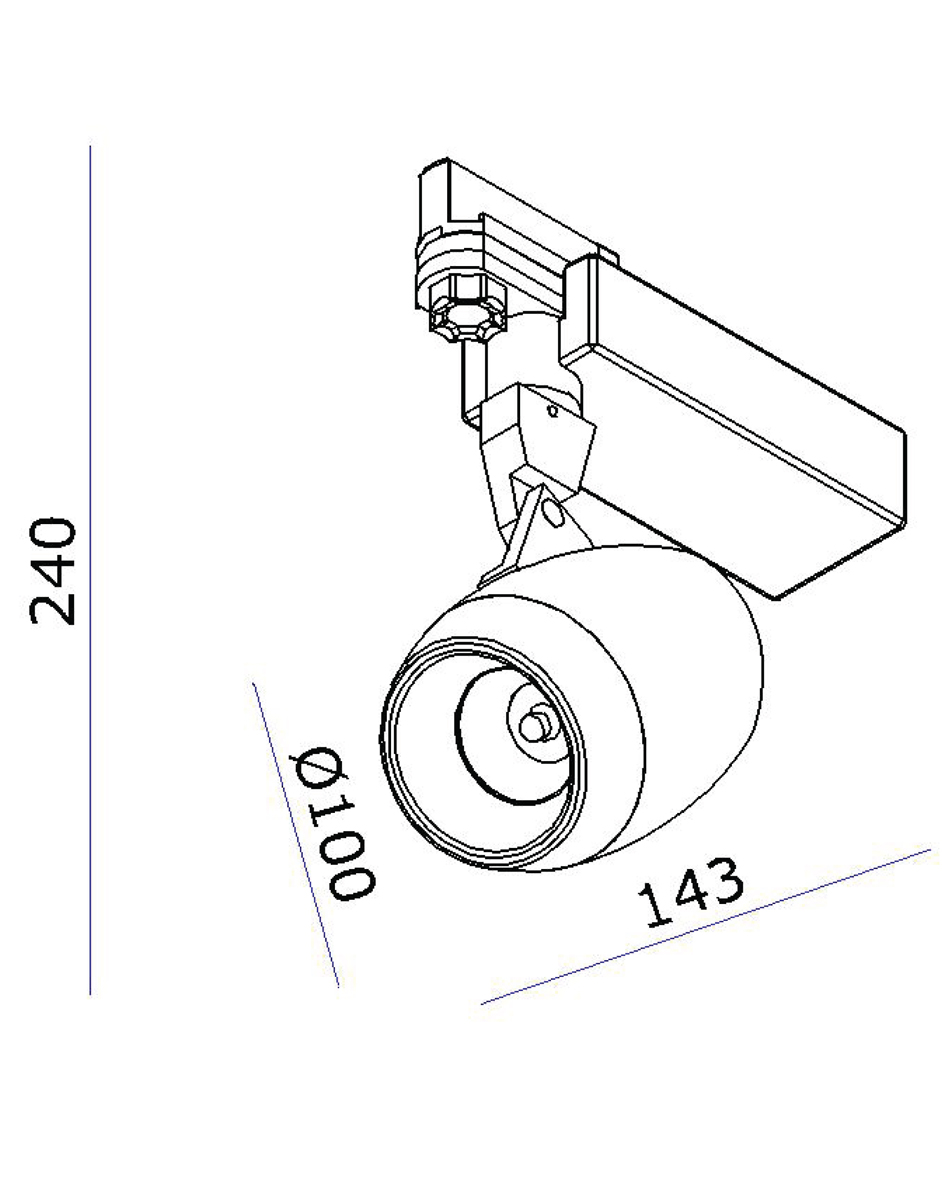 Светодиодный светильник для трехфазной шины Donolux DL18433/11WW-Track R White