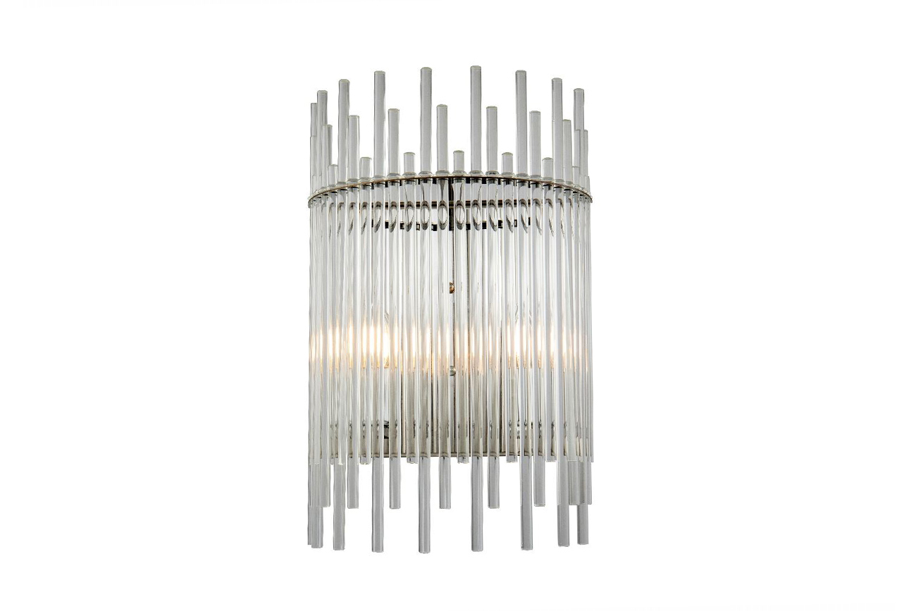 Бра из прозрачного стекла (хром) Garda Decor K2KR1137W-2