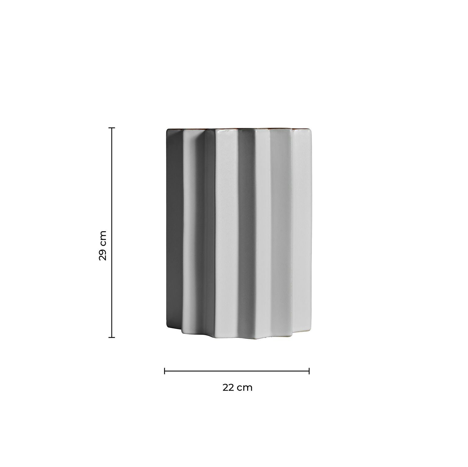 Ваза Plisse Stone белая Vical