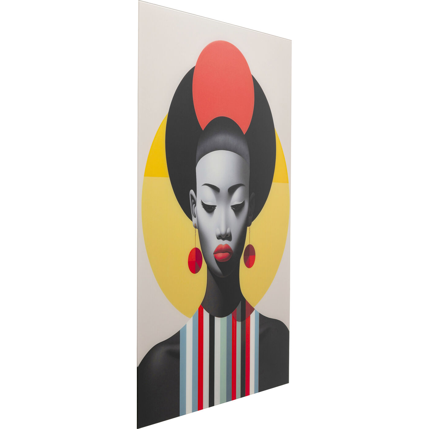 Картина стеклянная Muse Retro Lady Red 80x120cm KARE 57668