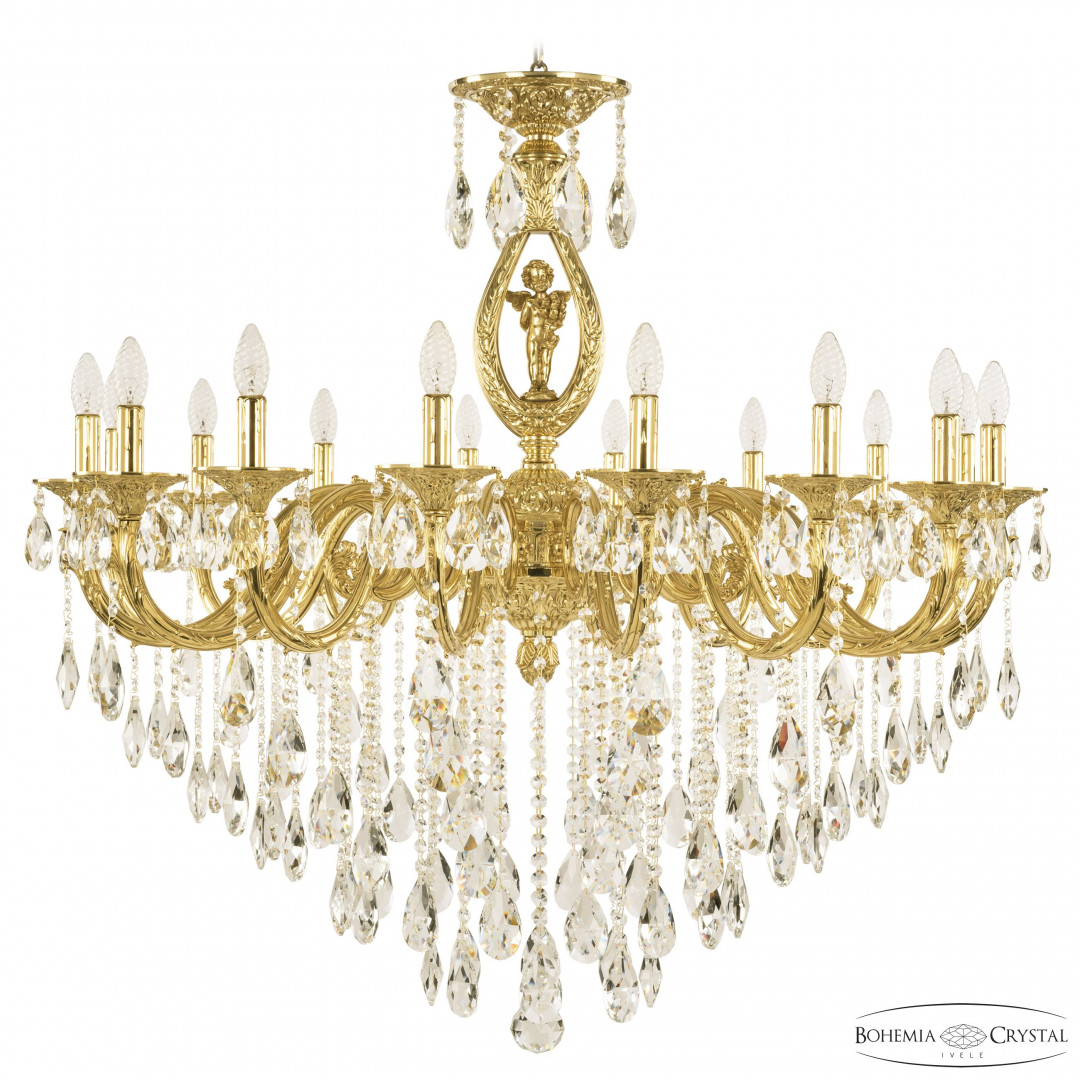 Люстра бронзовая с хрусталём 71401/16/360 B G FA10B