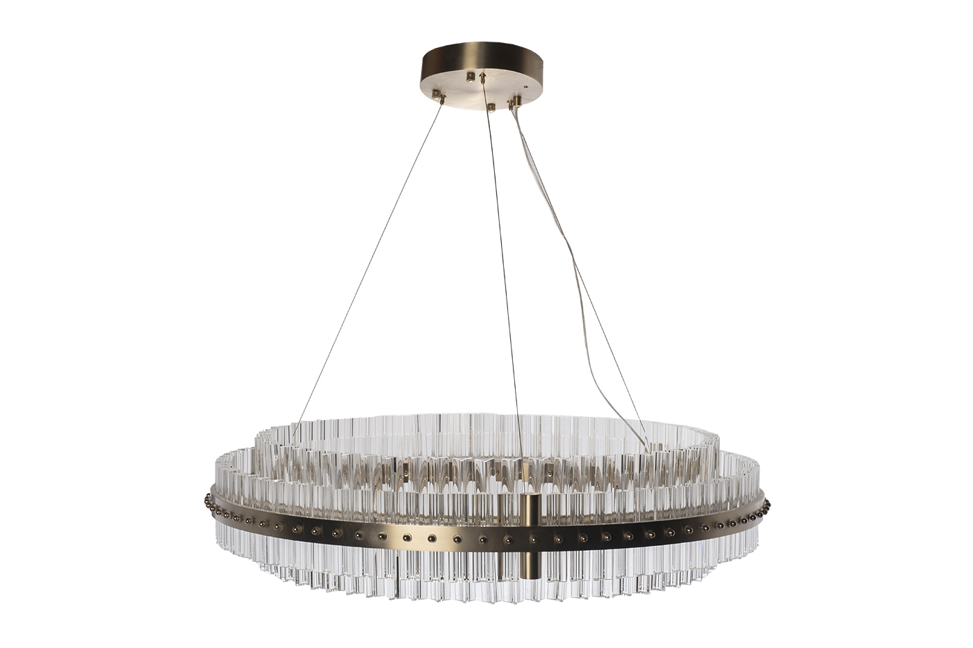 Люстра подвесная прозрачное стекло/золото Garda Decor 91GH-30868