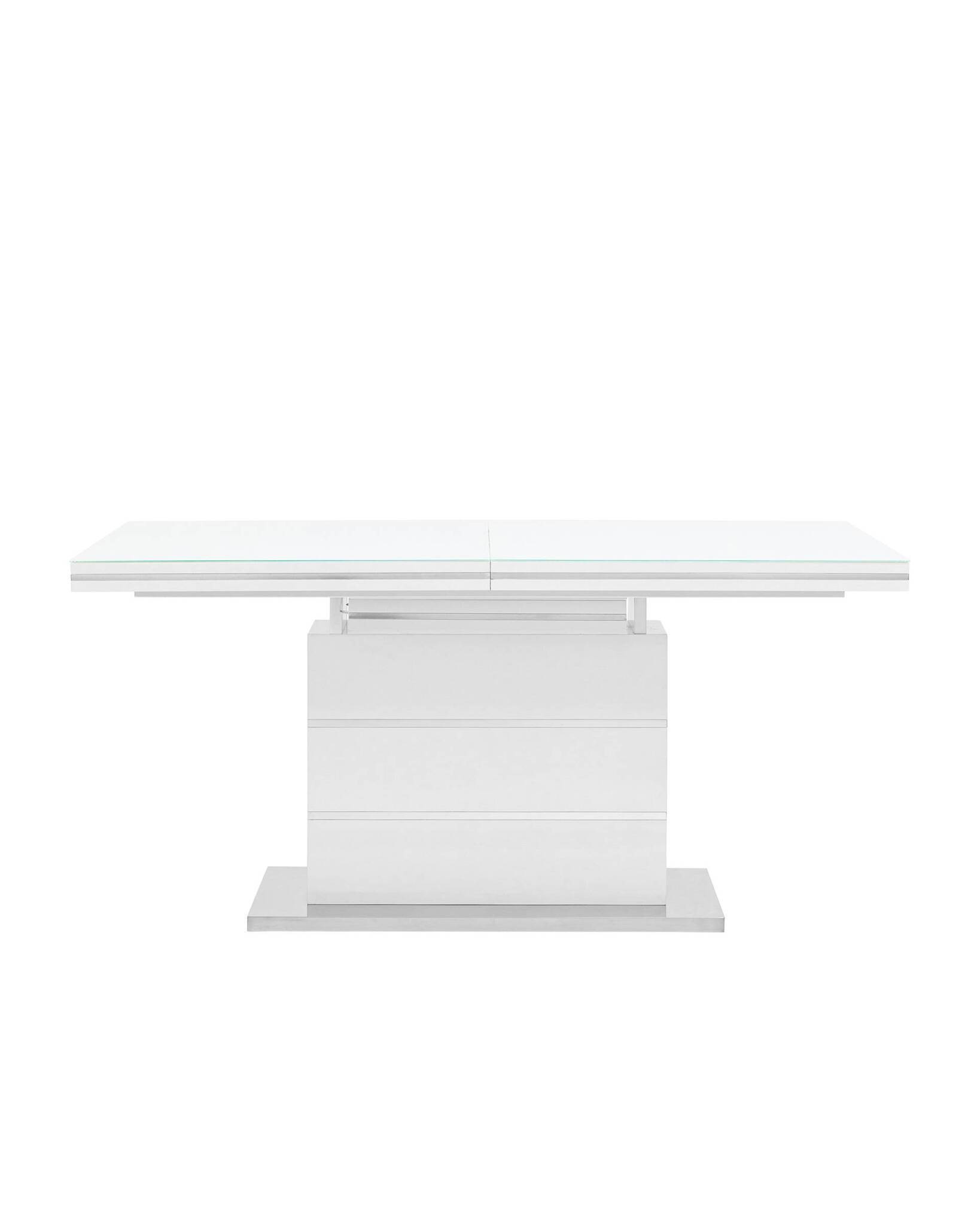 Стол обеденный Глазго раскладной 160-215*90 глянцевый белый Stool Group