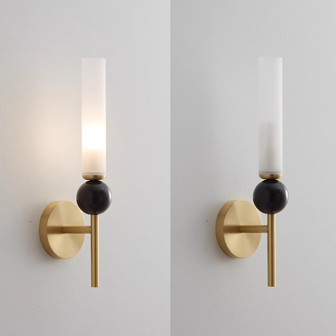 Настенный светильник CYLINDER WALL H38.5 Brass by ImperiumLoft