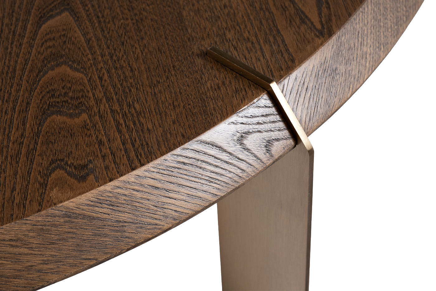 Стол журнальный круглый темный шпон Garda Decor KFG203