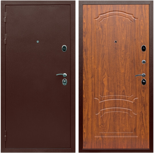 Дверь входная Graf Люкс ТП-70 Антик медь / МДФ 16 мм ФЛ-140 Мореная береза