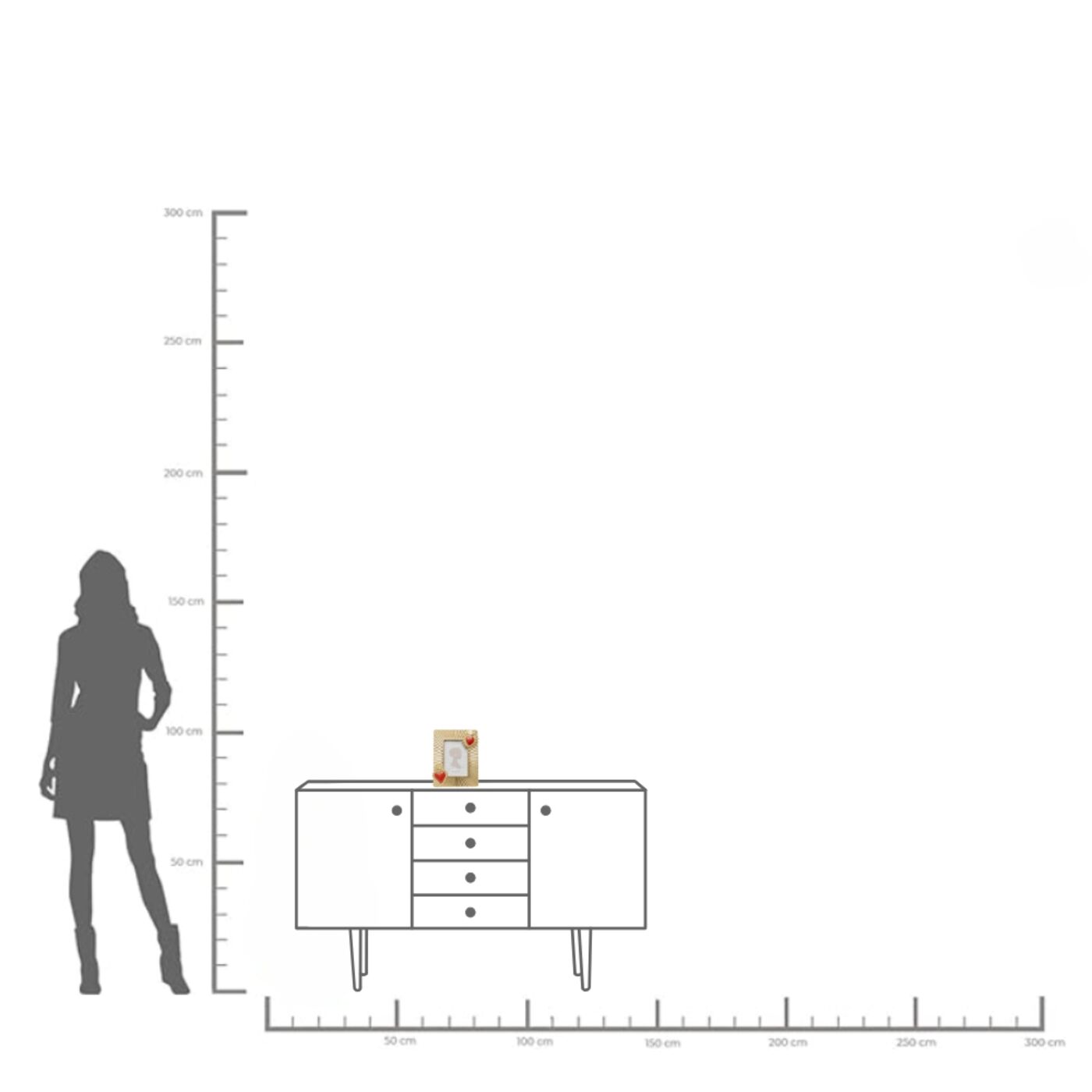 Фоторамка Flaming Heart Due 10x15cm KARE 57691