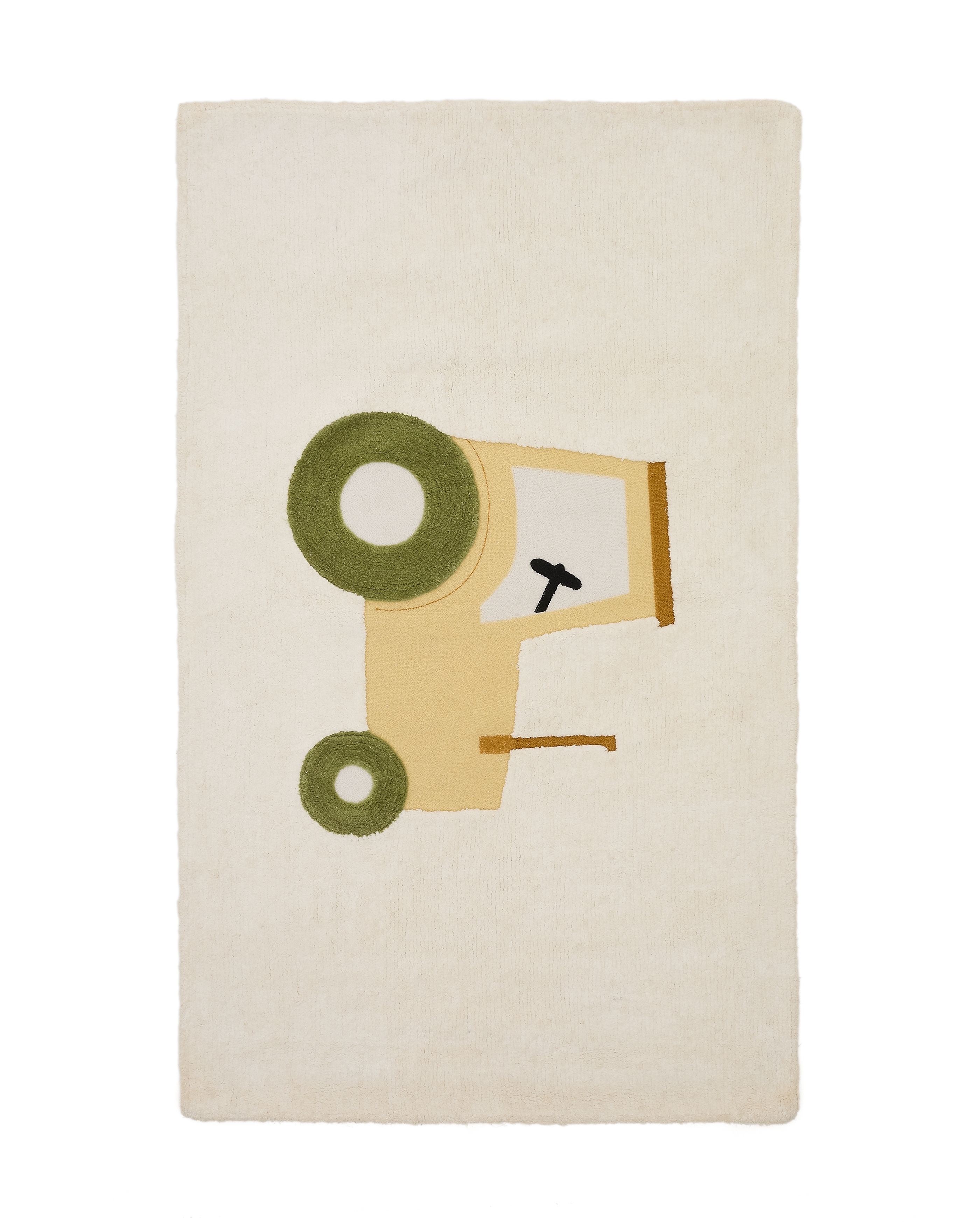 Ковер Pecky бежевый 100% хлопок с рисунком трактора 90 x 150 см La Forma (ex Julia Grup)