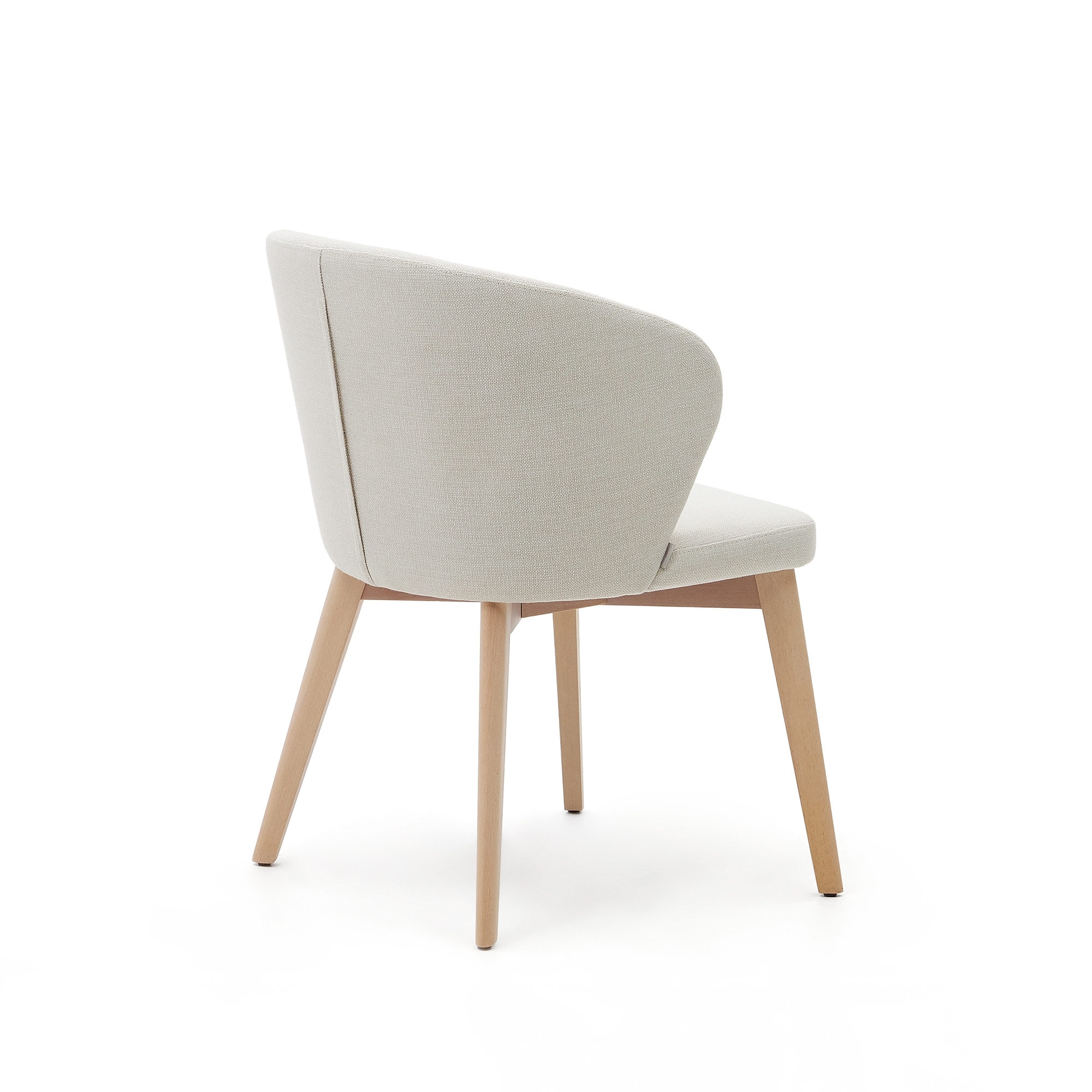 Стул Darice из бежевой синели с ножками в натуральной отделке La Forma (ex Julia Grup)