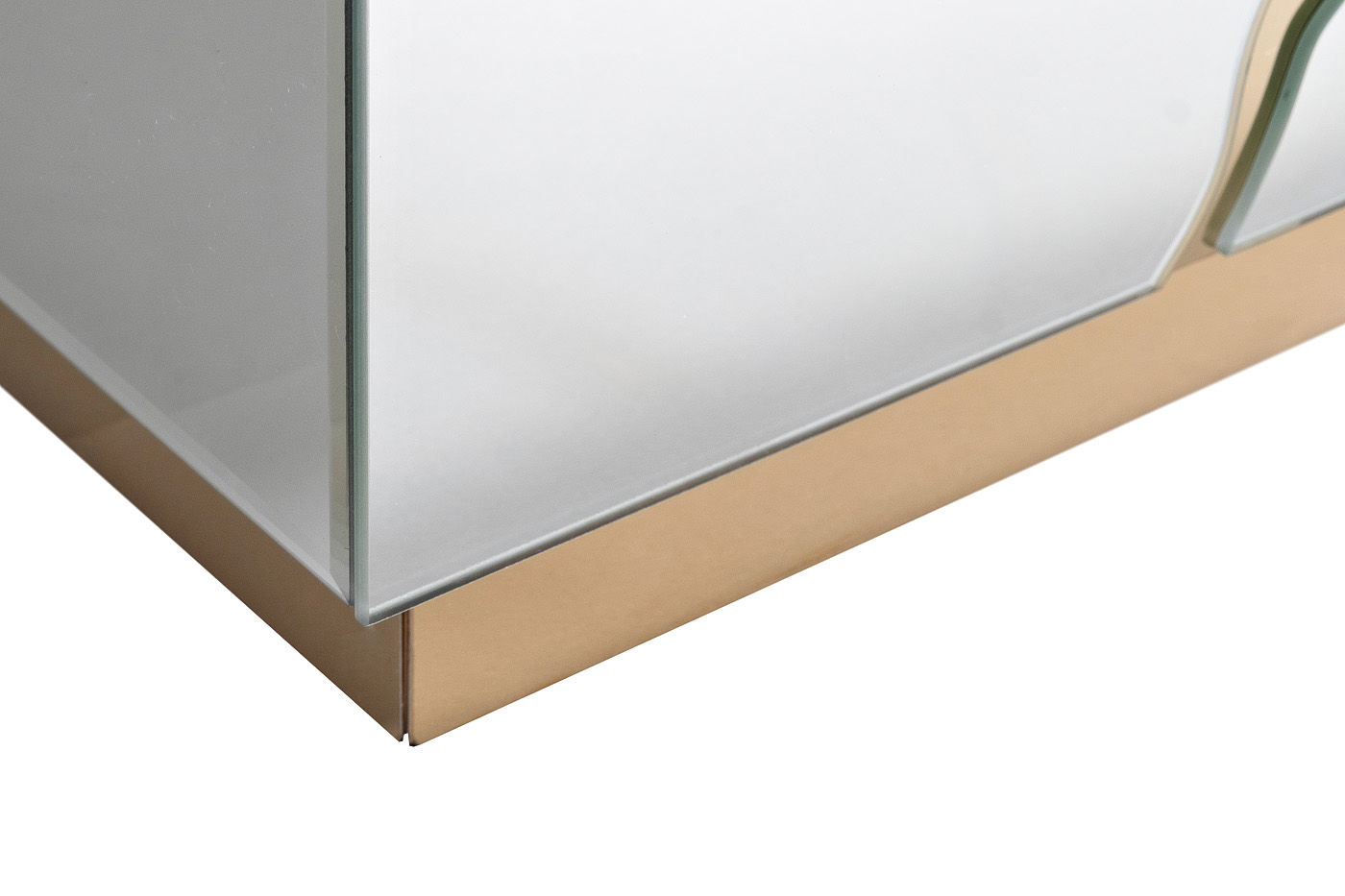 Столик журнальный зеркальный с золотым декором Garda Decor KFG198