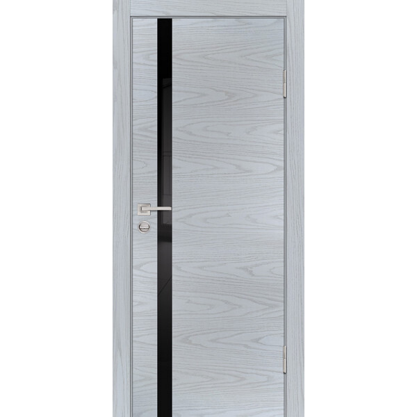 Межкомнатная дверь Graf P-8 черный лакобель Дуб скай серый (2000 х 800)