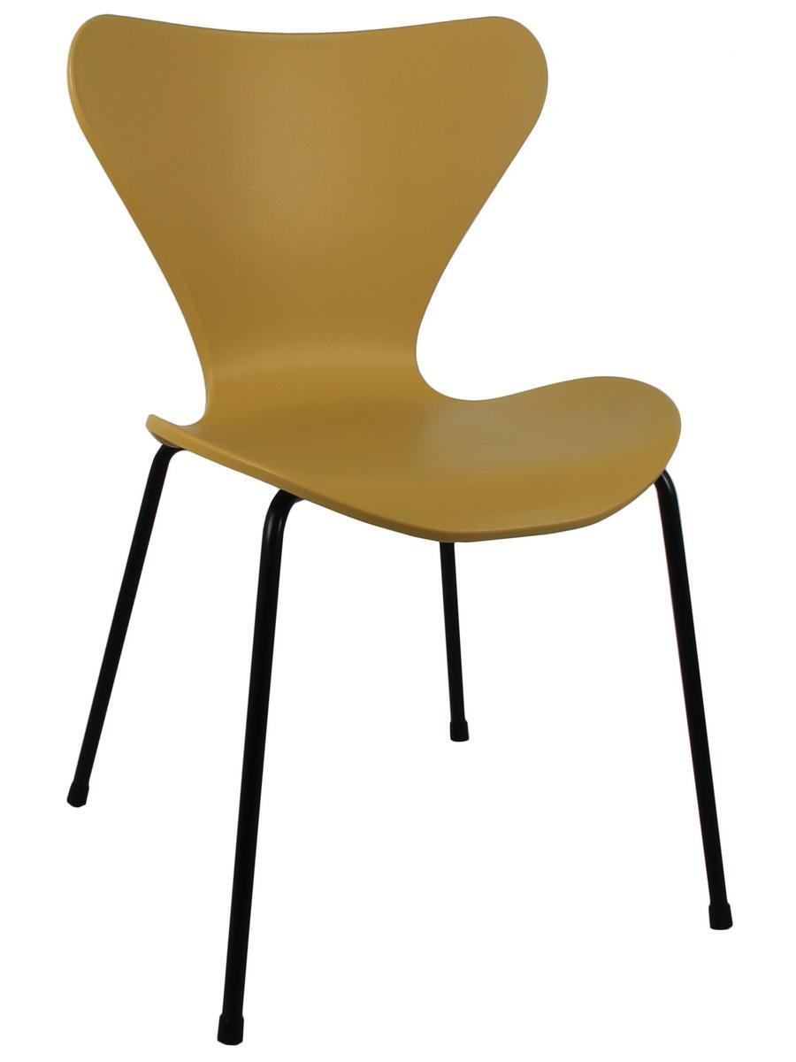 Стул Seven горчичный с чёрными ножками Bradex Home FR 0423