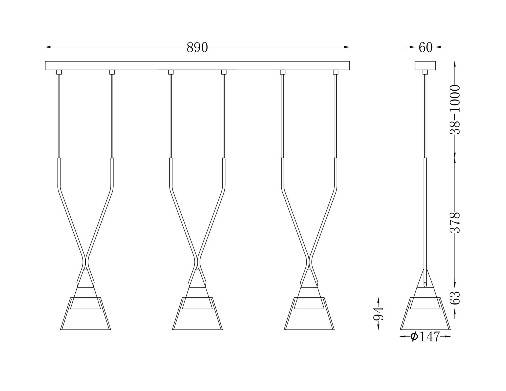 Подвесной светильник Maytoni P063PL-03B