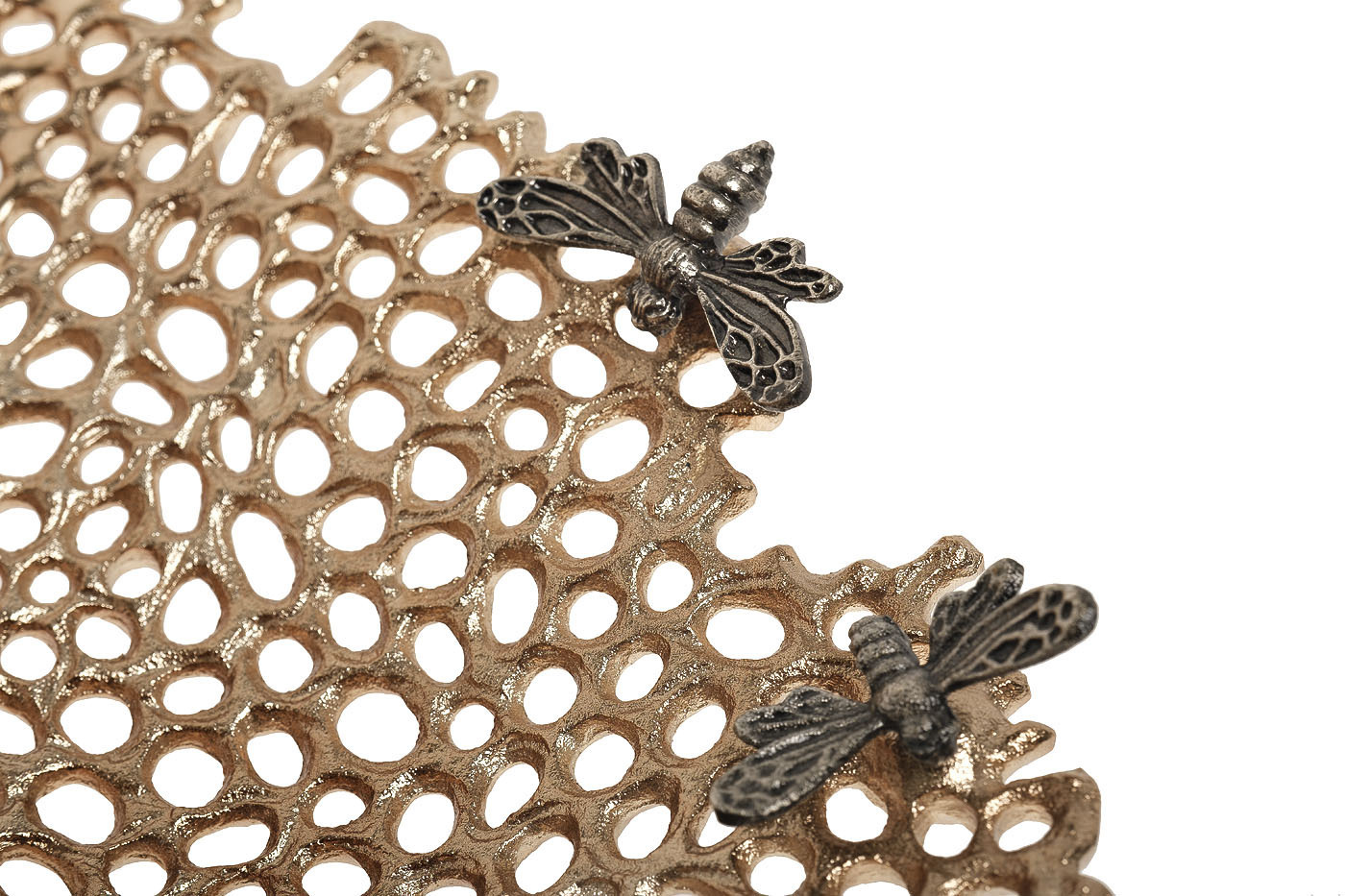 Блюдо декоративное "Соты" золотое Garda Decor 69-219013