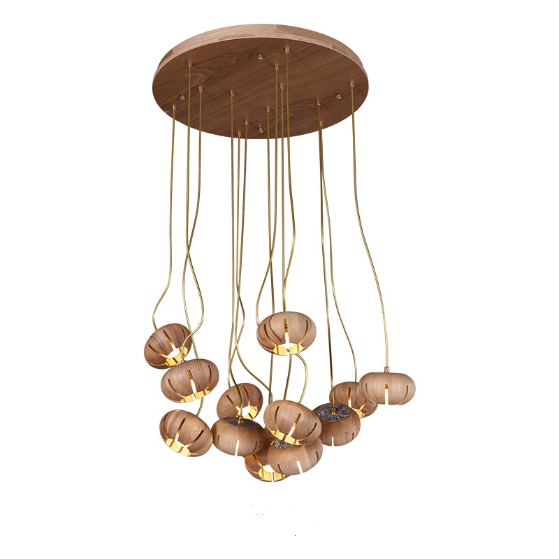 Дизайнерская люстра CAPSULES D55 Light wood by ImperiumLoft