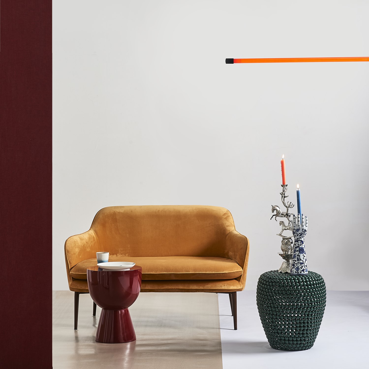 Приставной столик Pols Potten Tam Tam orange