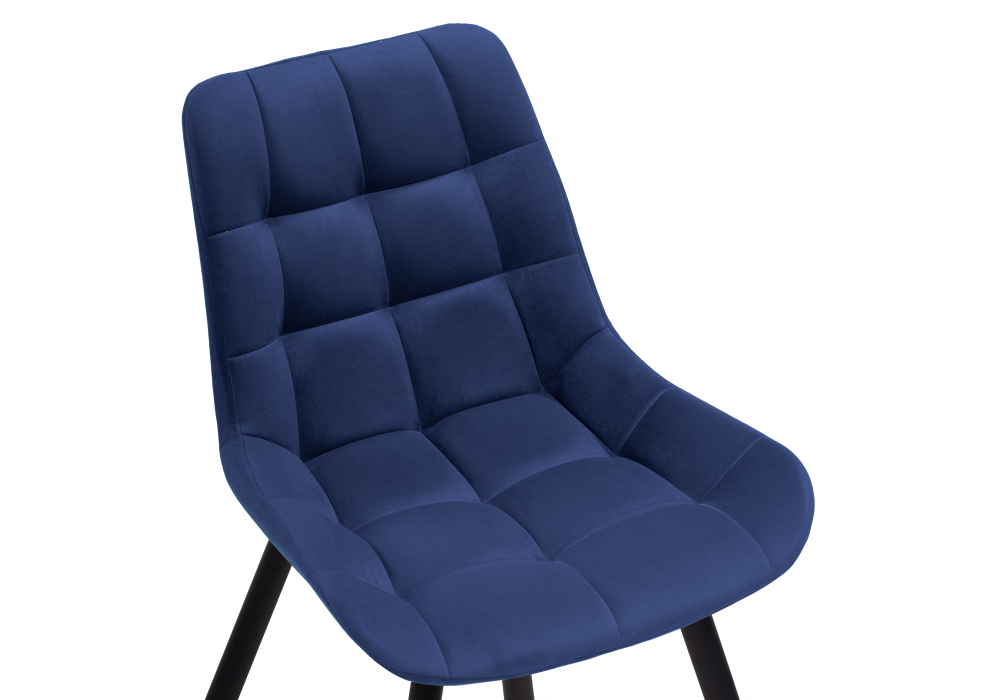 Стул Woodville Челси велюр синий / черный 502086