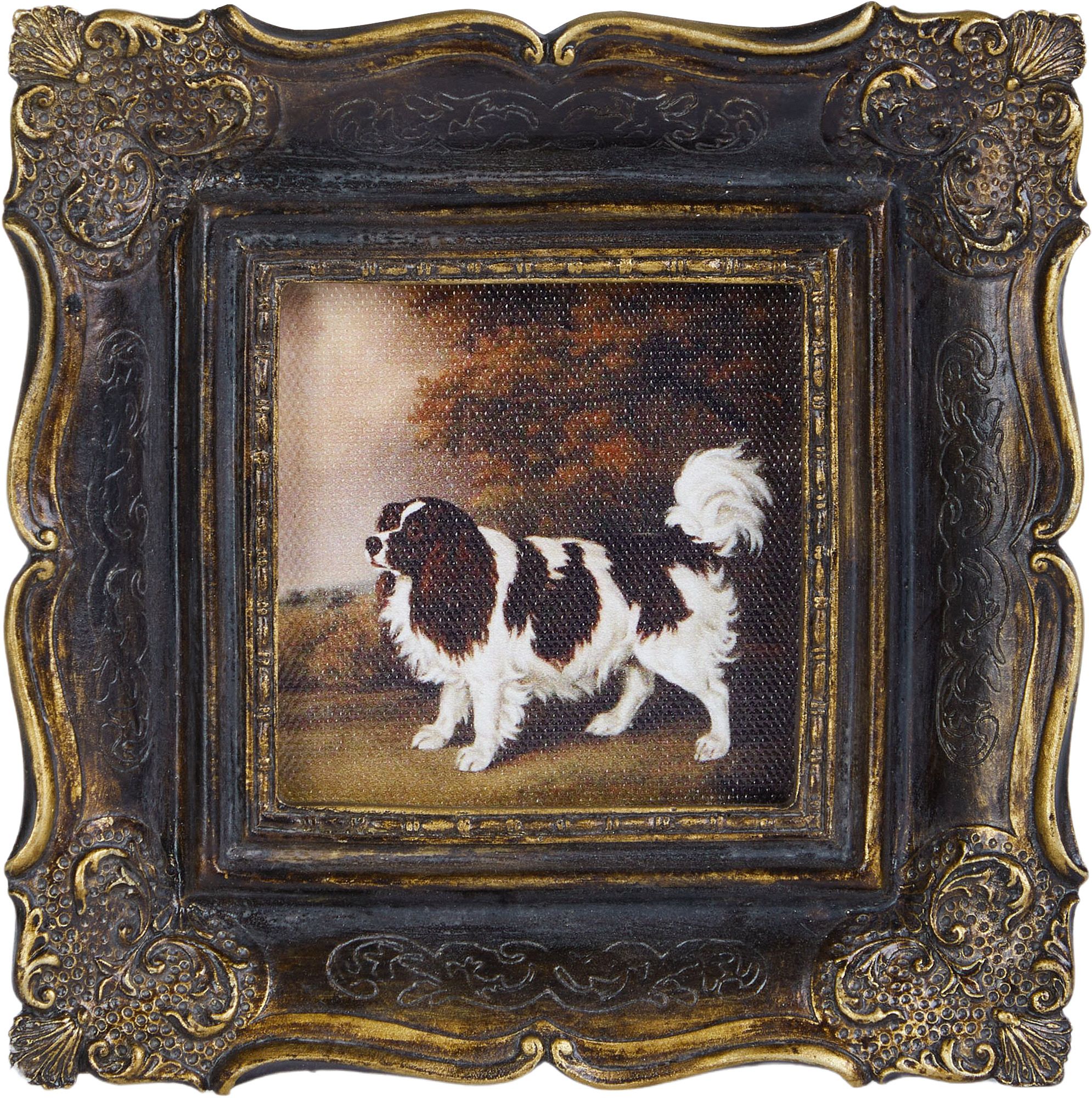 Картина в раме Собачка, масло, под старину Glasar 28-400