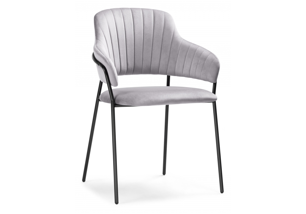 Стул Woodville Инклес серый / черный глянец 483855