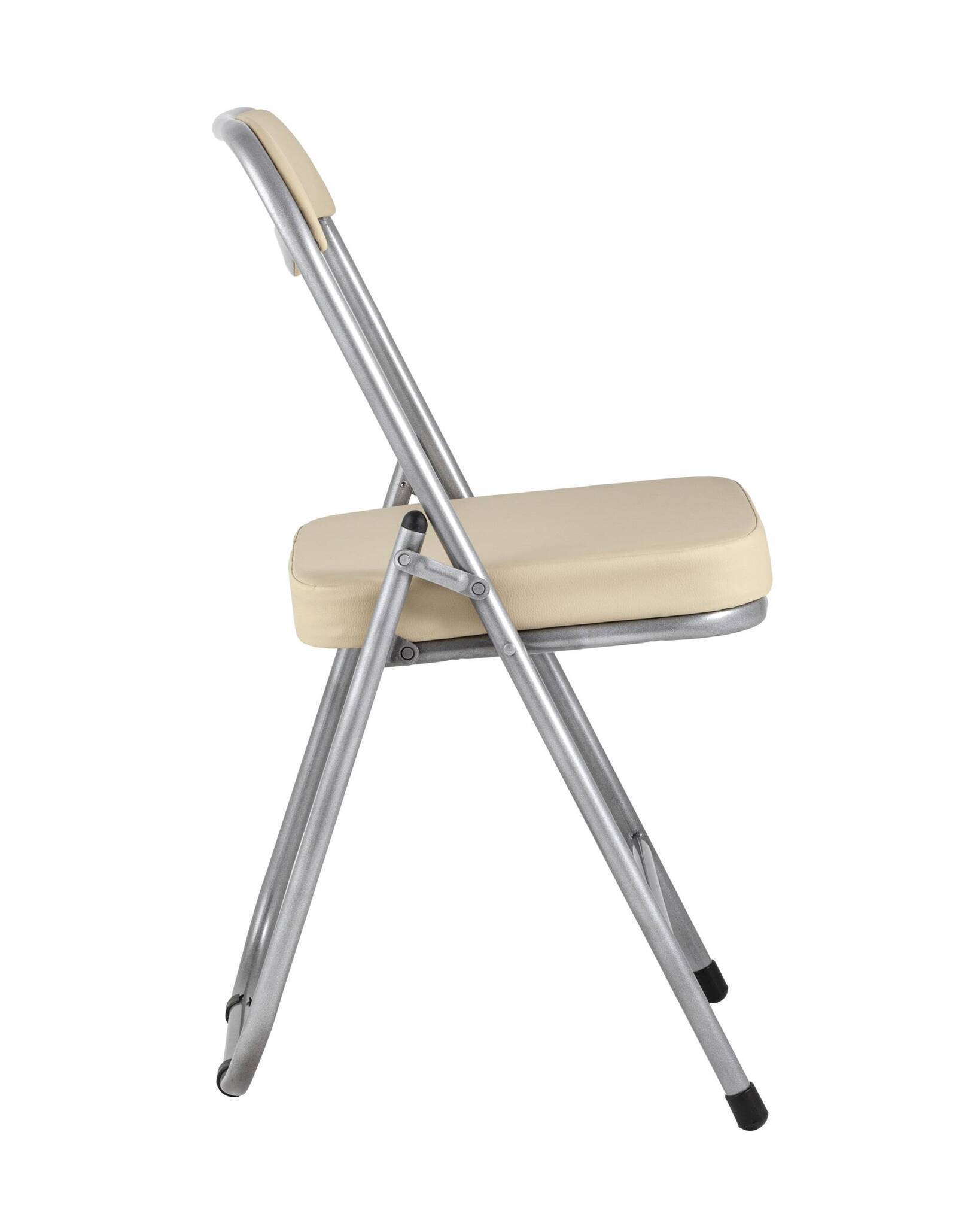 Стул складной ДЖОН металлик, кремовый Stool Group
