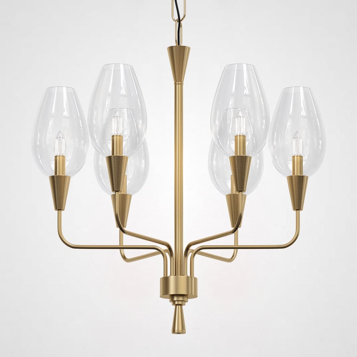 Подвесная Дизайнерская Люстра Viola 6 Прозрачный By Imperiumloft