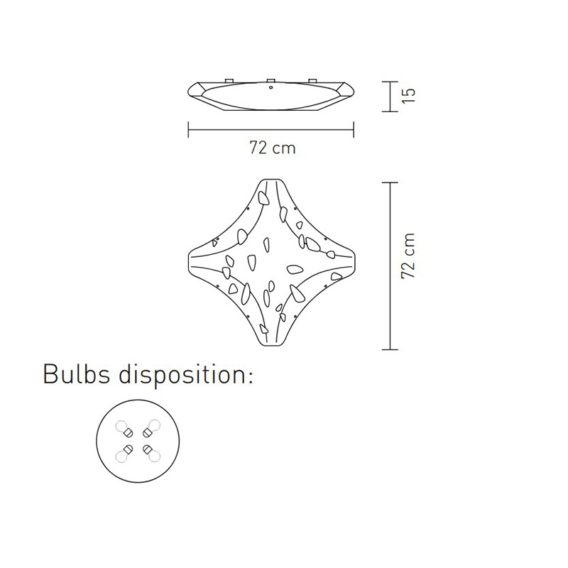 Настенный/Потолочный светильник Slamp Bios Large White