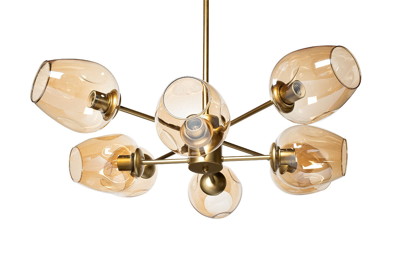 Светильник потолочный со стеклянными плафонами Garda Decor 92EL-YG18644-8P