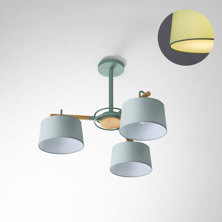 Потолочная люстра на штанге EVEN 3 Olive by ImperiumLoft